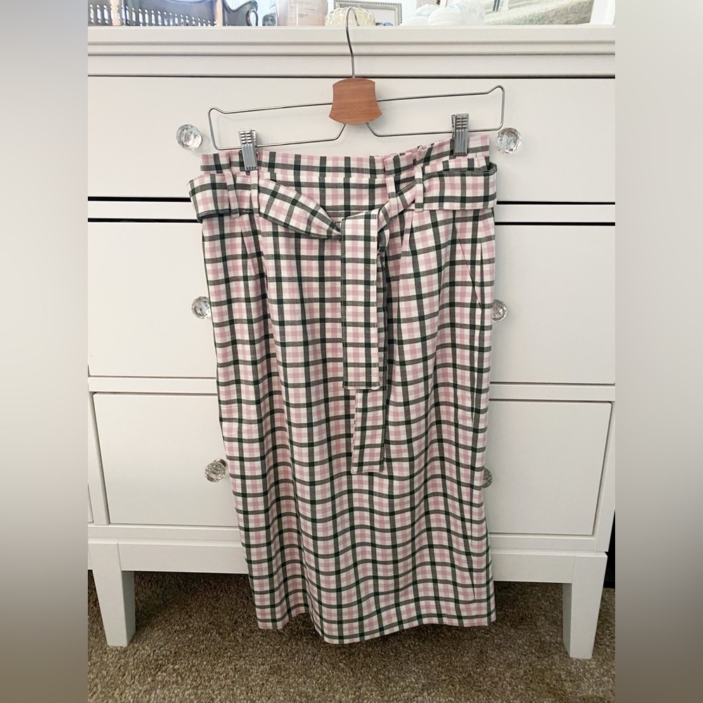Ann Taylor Paper bag Waist Skirt with Tie Belt